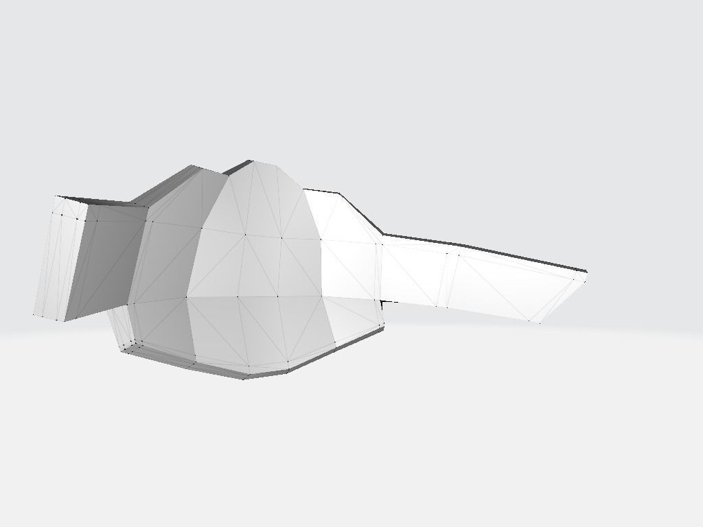 Asymmetric Band Rear Low-poly 3D model_15