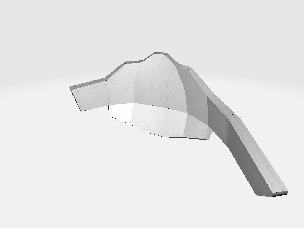 Asymmetric Band Rear Low-poly 3D model_16
