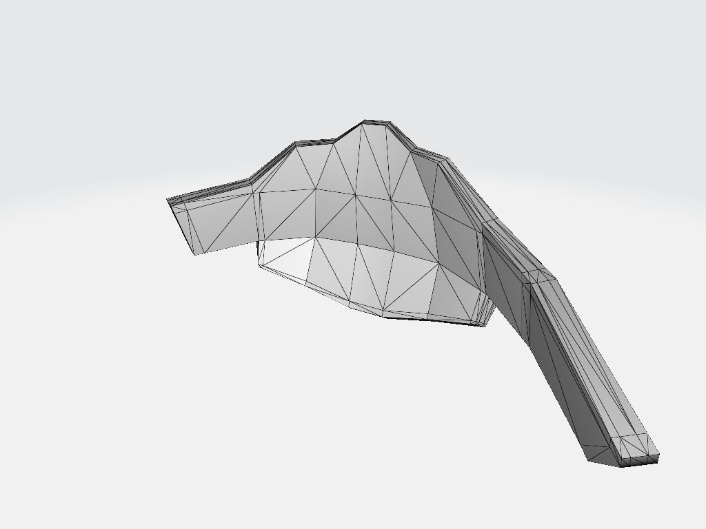 Asymmetric Band Rear Low-poly 3D model_12