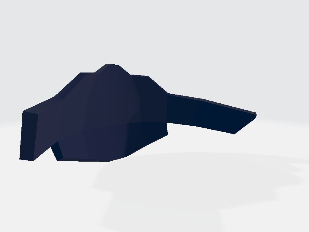Asymmetric Band Rear Low-poly 3D model_6