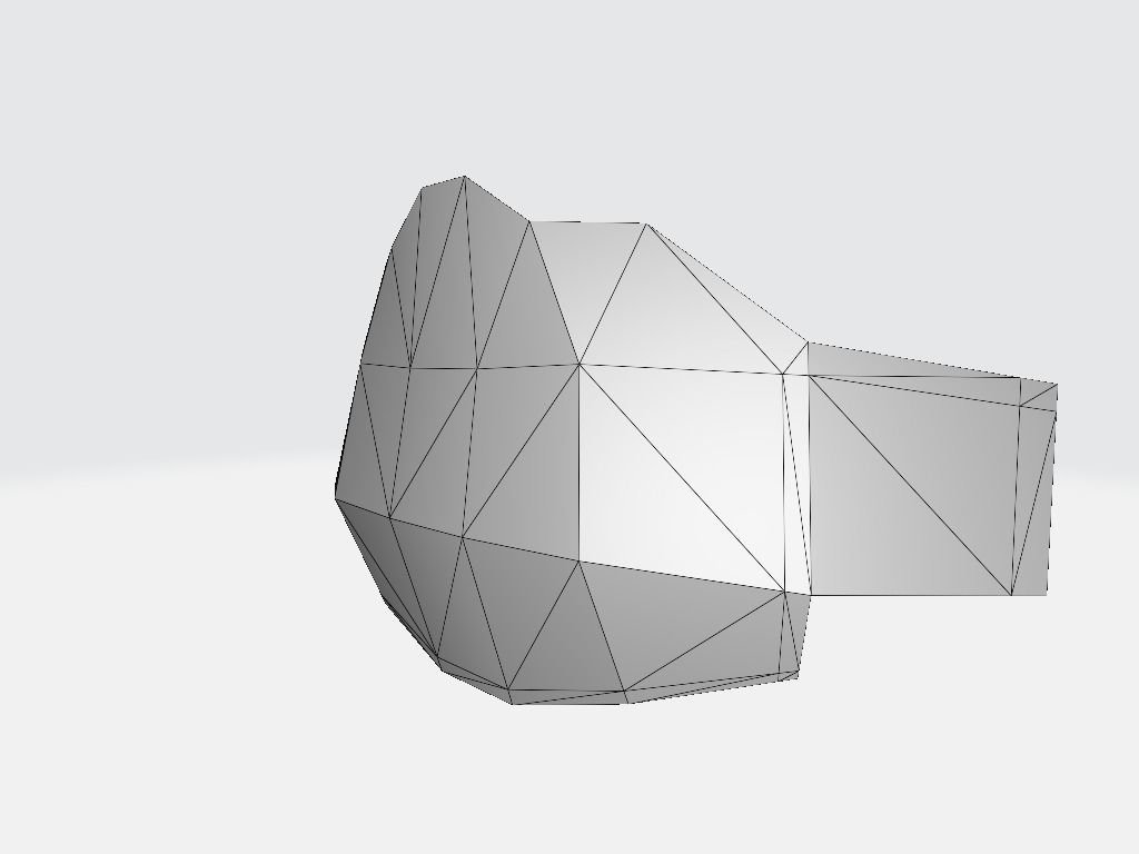 Asymmetric Band Rear Low-poly 3D model_9