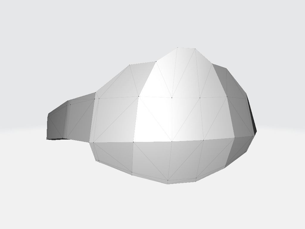 Asymmetric Band Rear Low-poly 3D model_14