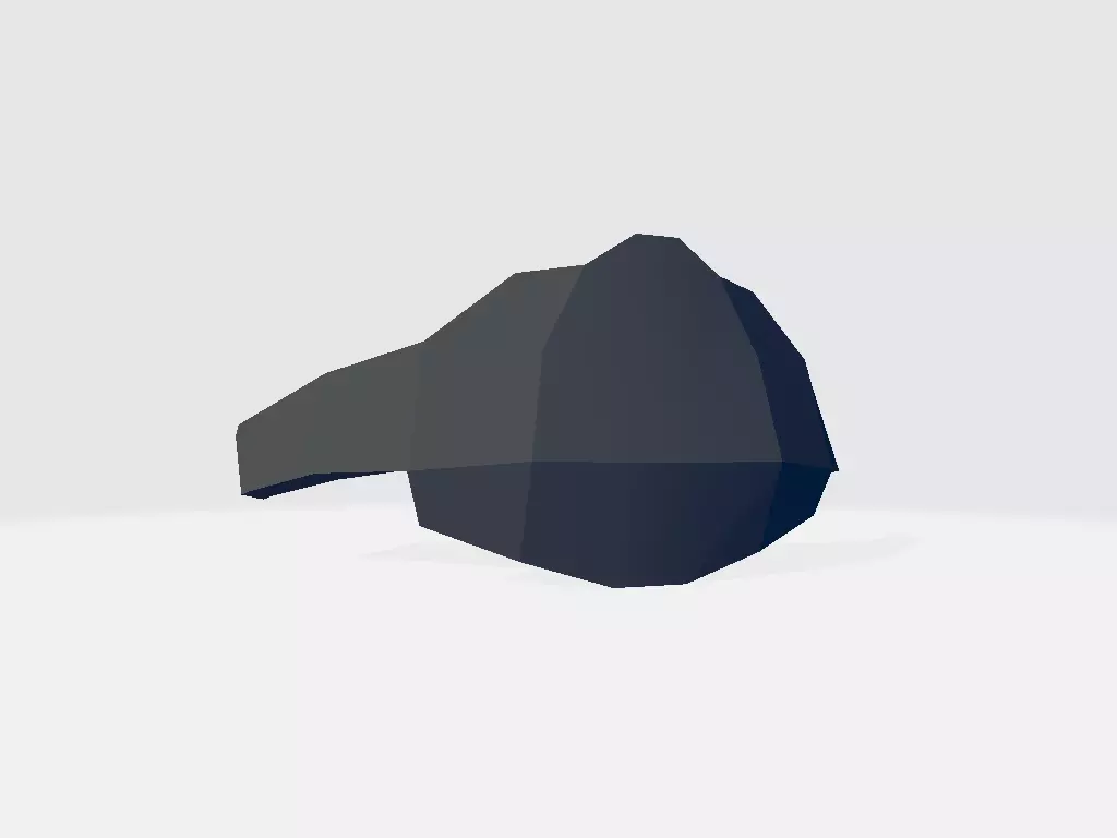 Asymmetric Band Rear Low-poly 3D model_0