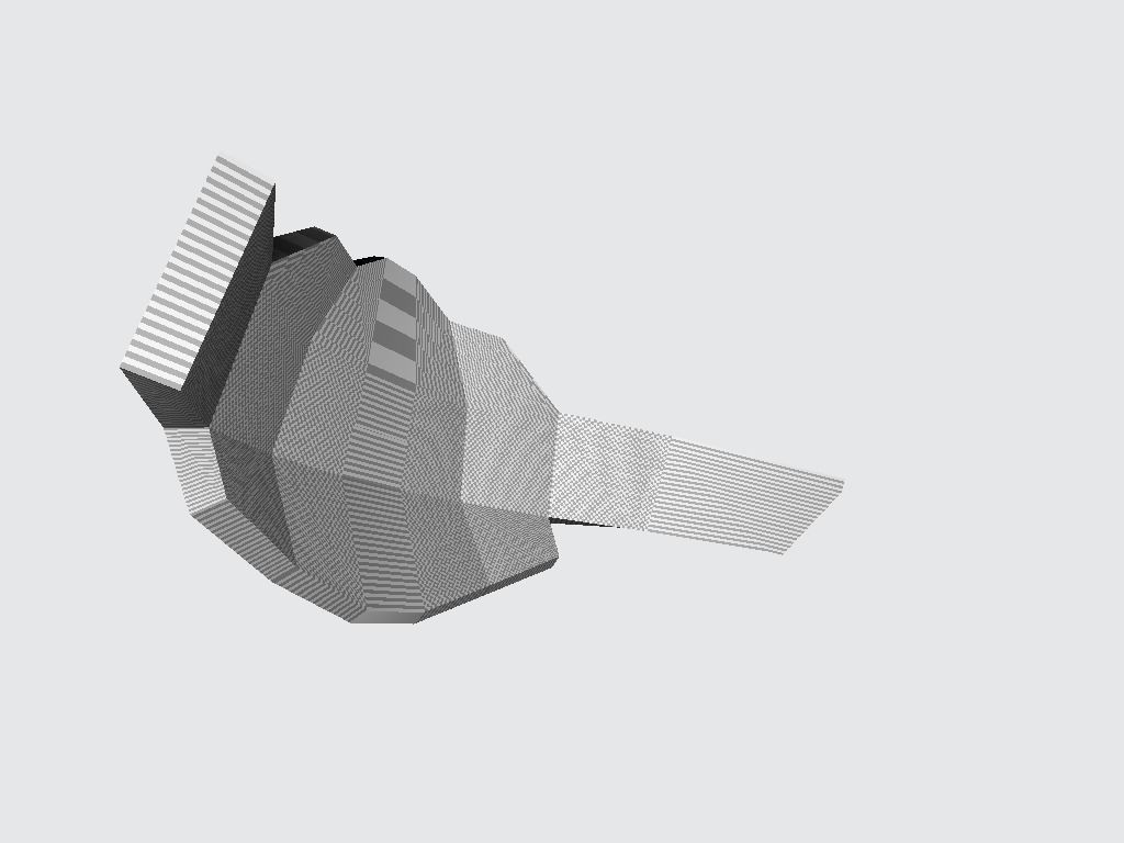 Asymmetric Band Rear Low-poly 3D model_21
