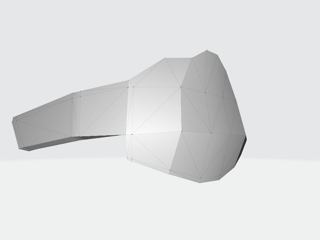 Asymmetric Band Rear Low-poly 3D model_13