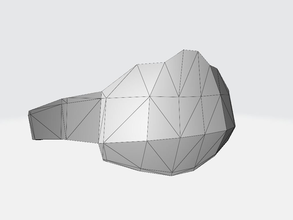 Asymmetric Band Rear Low-poly 3D model_8