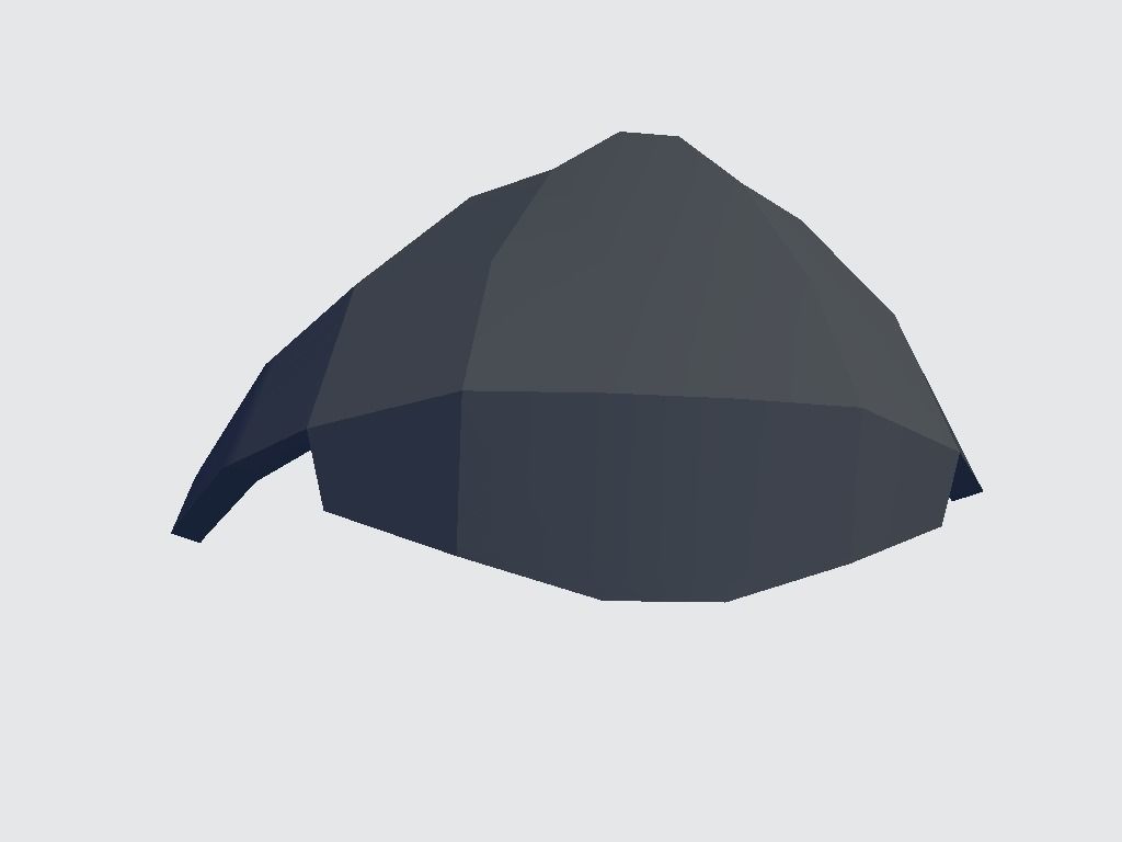 Asymmetric Band Rear Low-poly 3D model_5