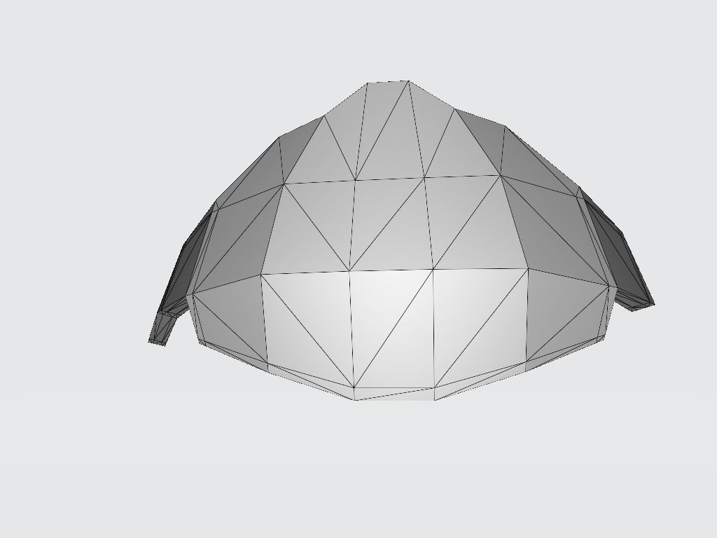 Asymmetric Band Rear Low-poly 3D model_10
