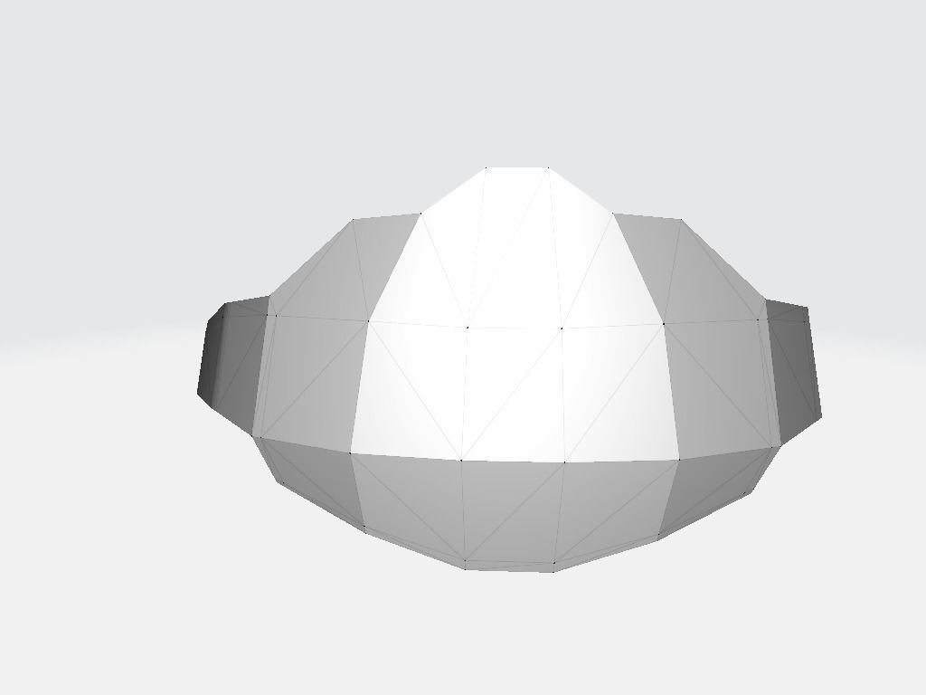 Asymmetric Band Rear Low-poly 3D model_17