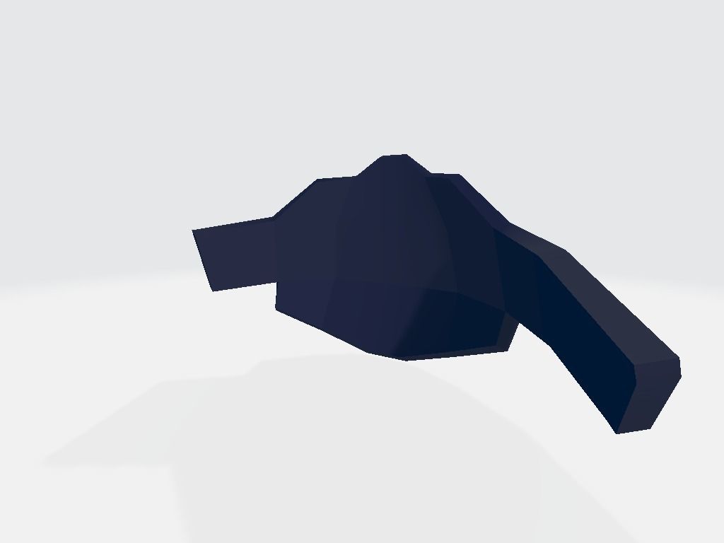 Asymmetric Band Rear Low-poly 3D model_7