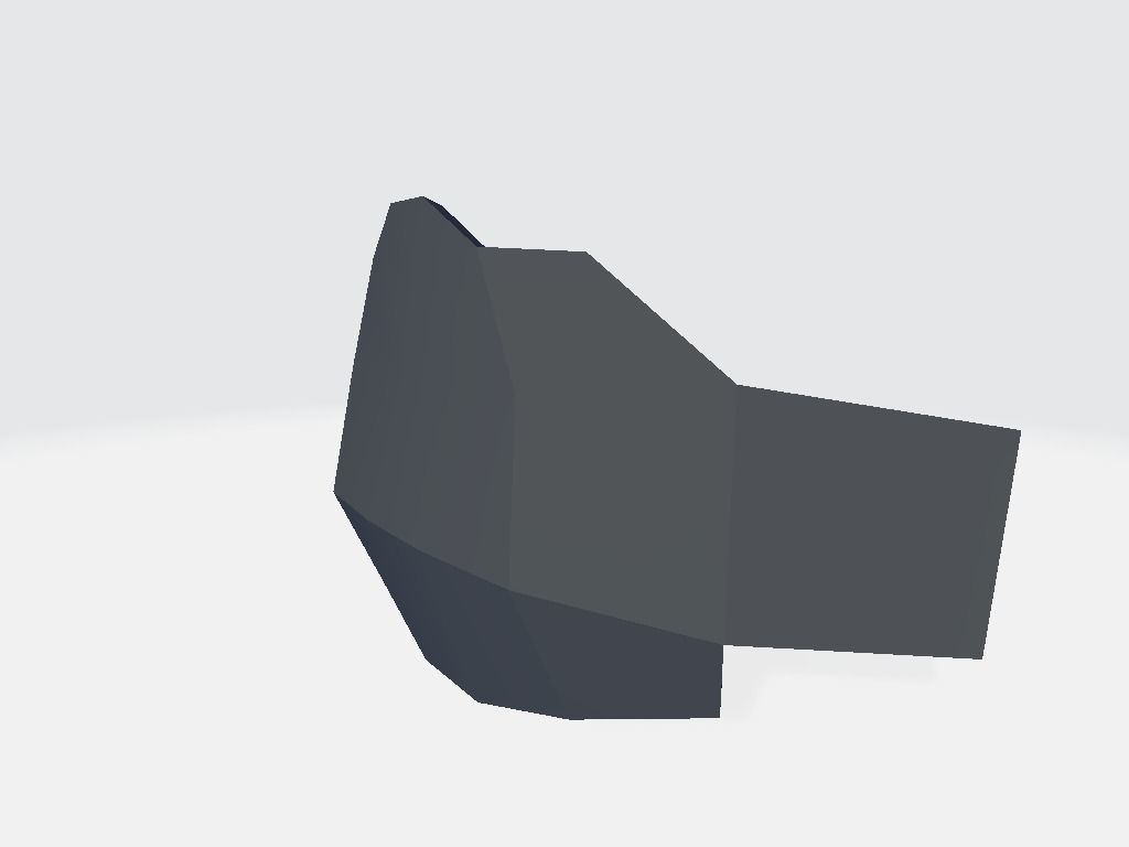Asymmetric Band Rear Low-poly 3D model_2