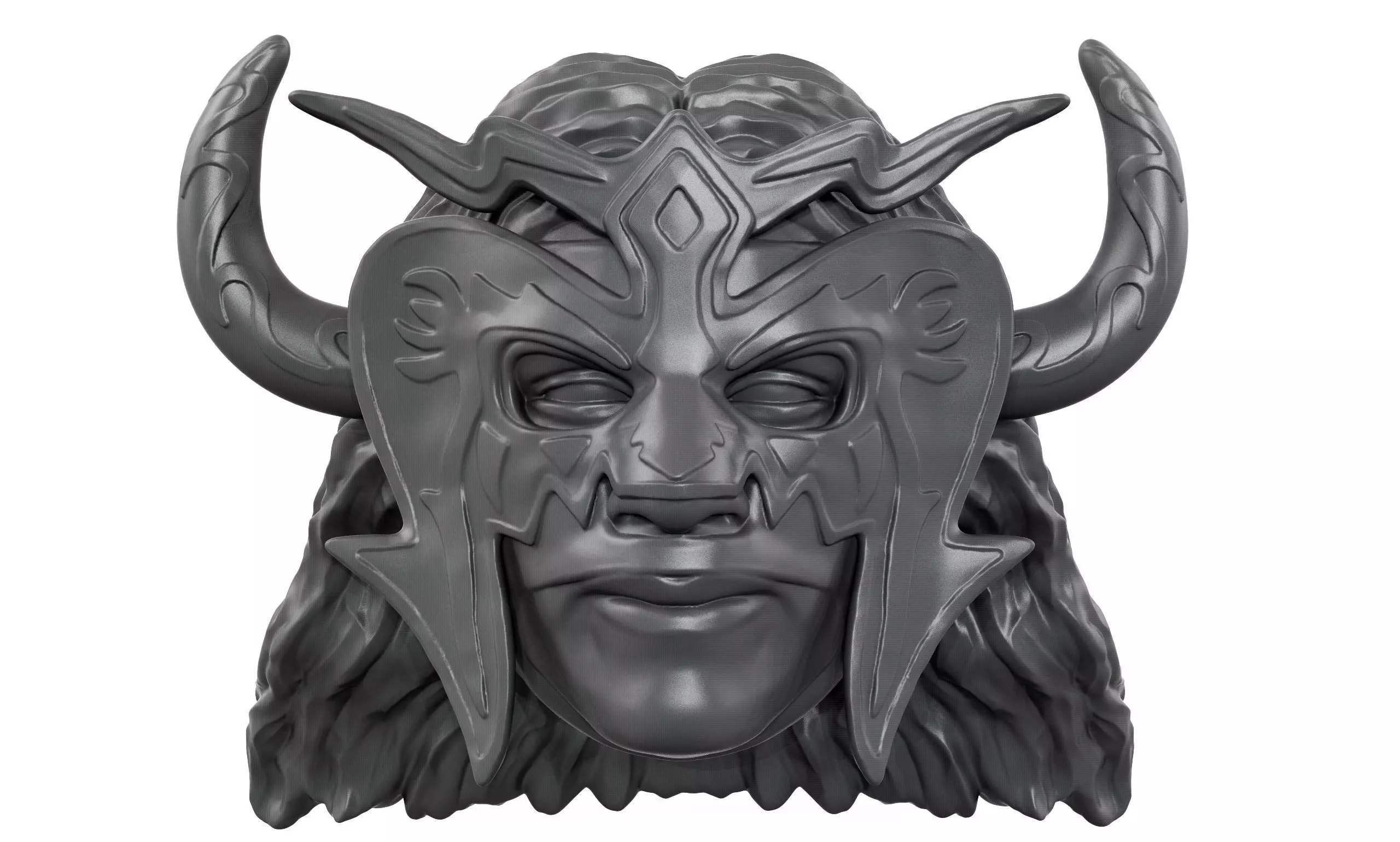 Psicosis 3D printable action figure portrait sculpt 3D print model