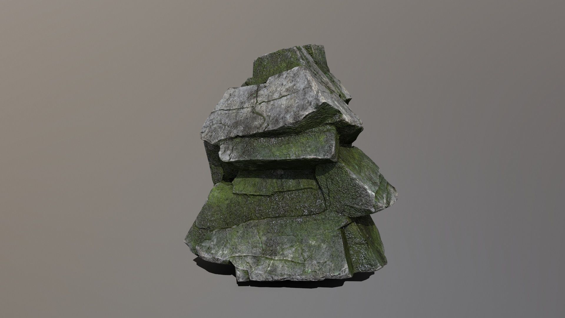Rock Set Low-poly 3D model_2