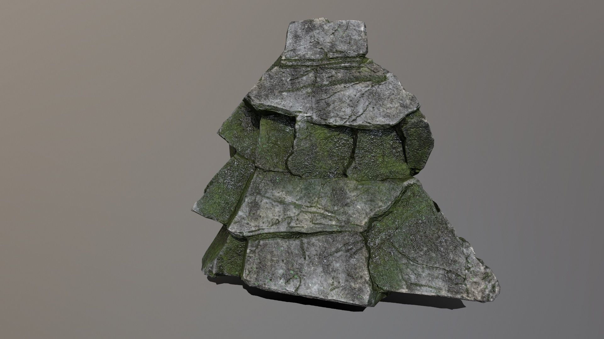 Rock Set Low-poly 3D model_5