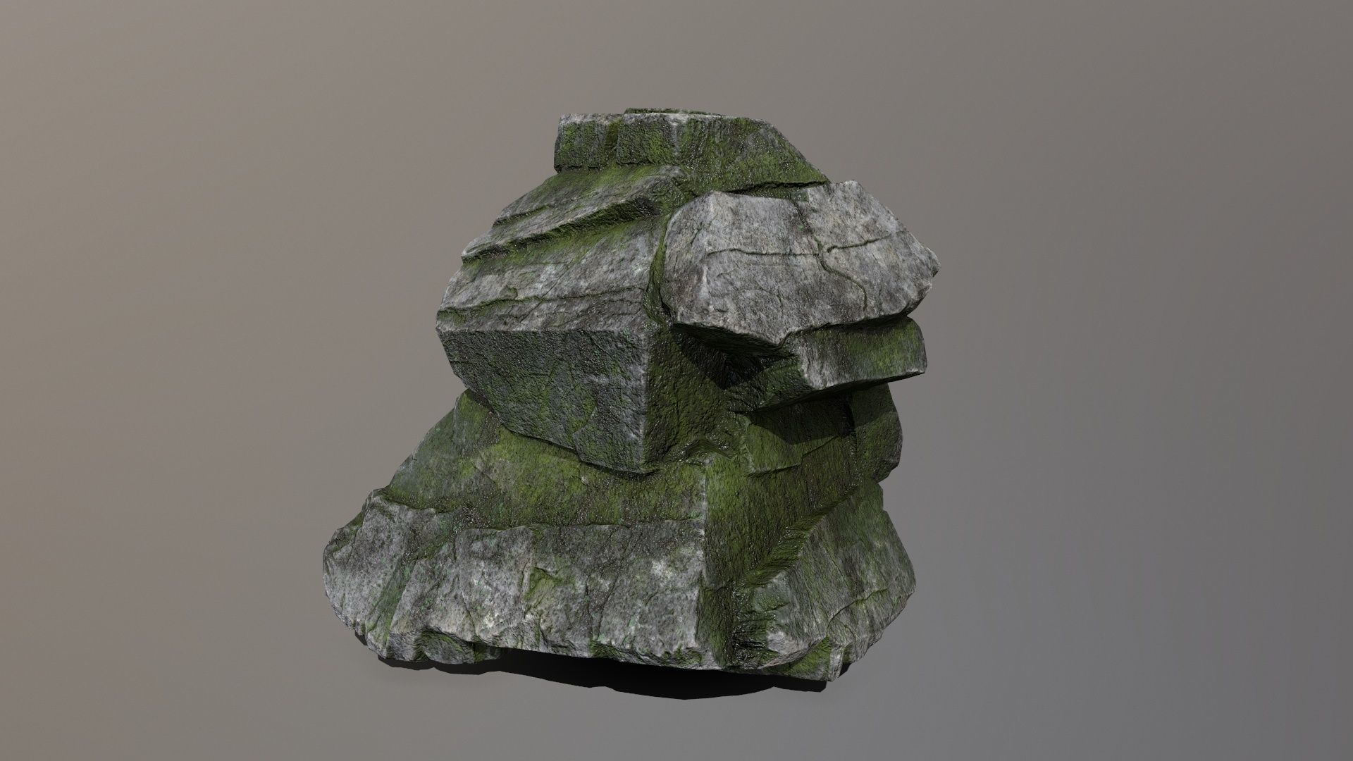 Rock Set Low-poly 3D model_3