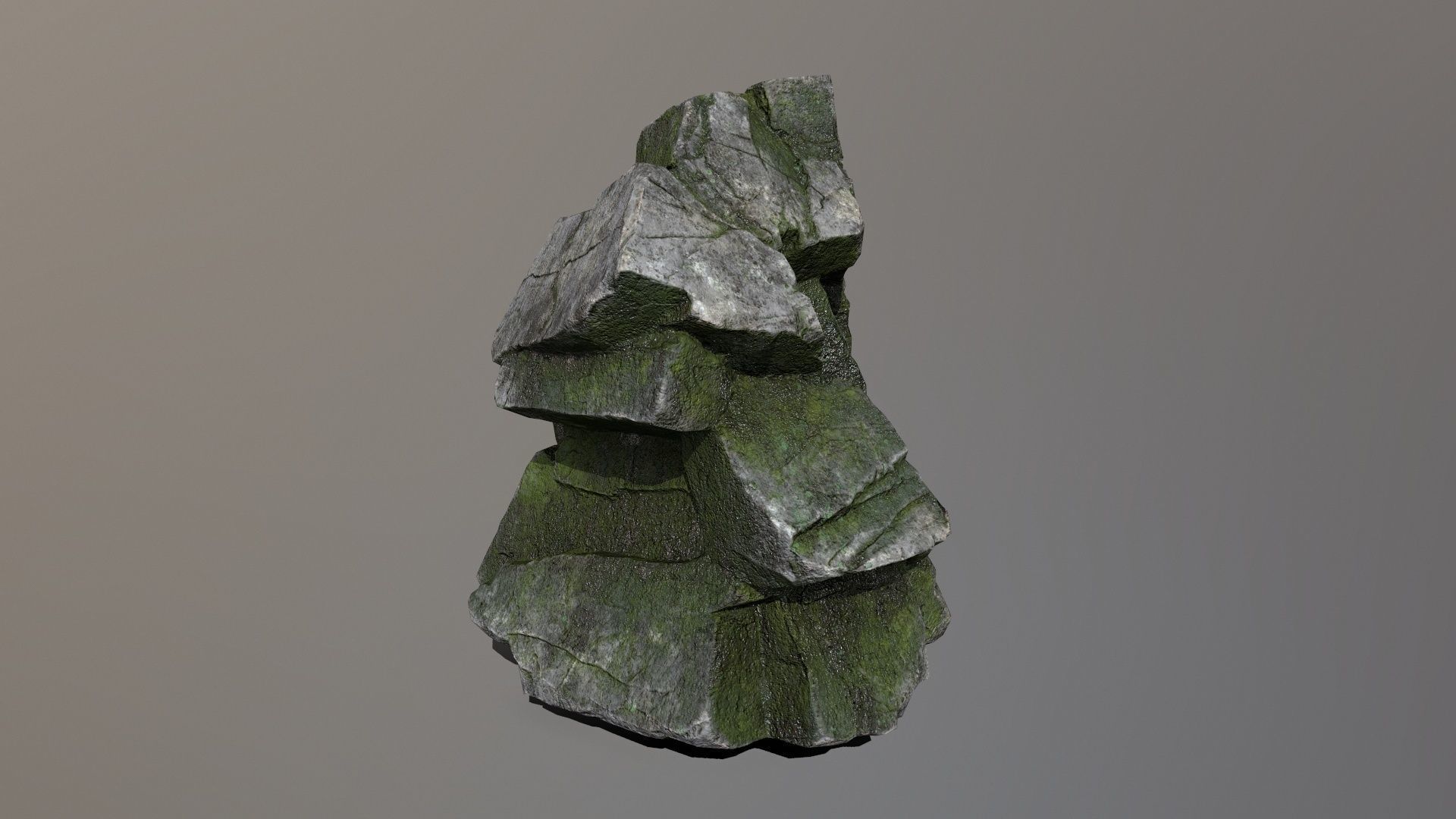 Rock Set Low-poly 3D model_7