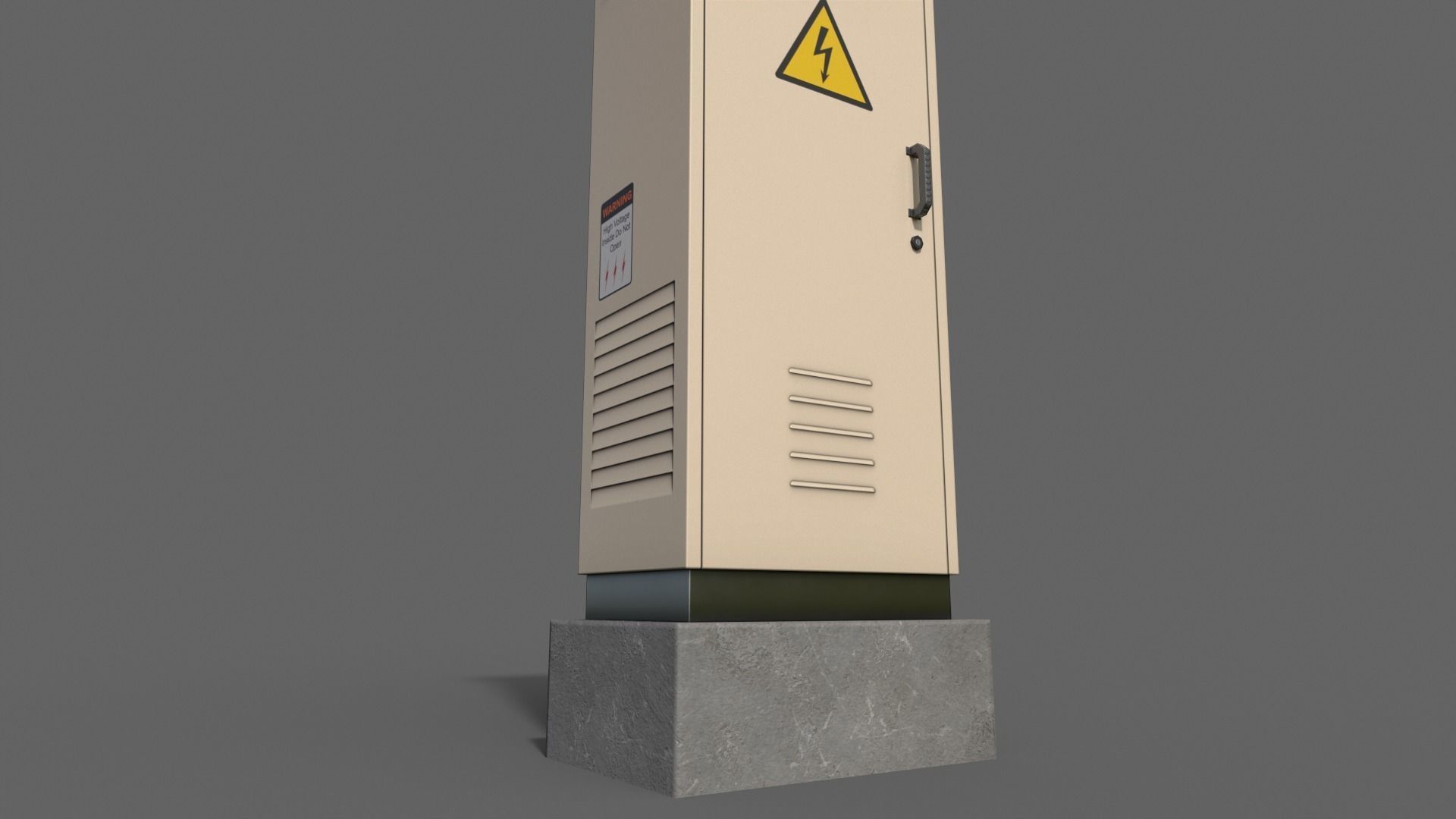 PBR Electric Box BoneWhite V2 Low-poly 3D model_4