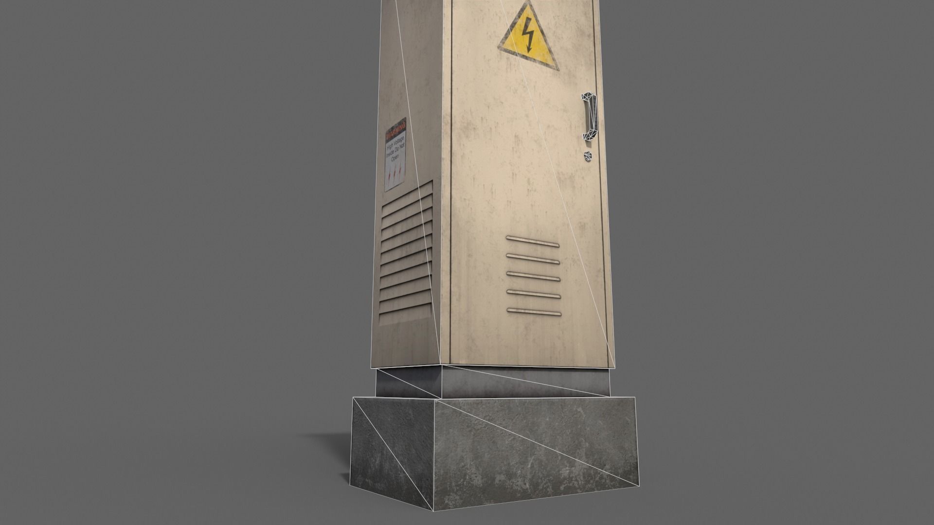 PBR Electric Box BoneWhite V2 Low-poly 3D model_18