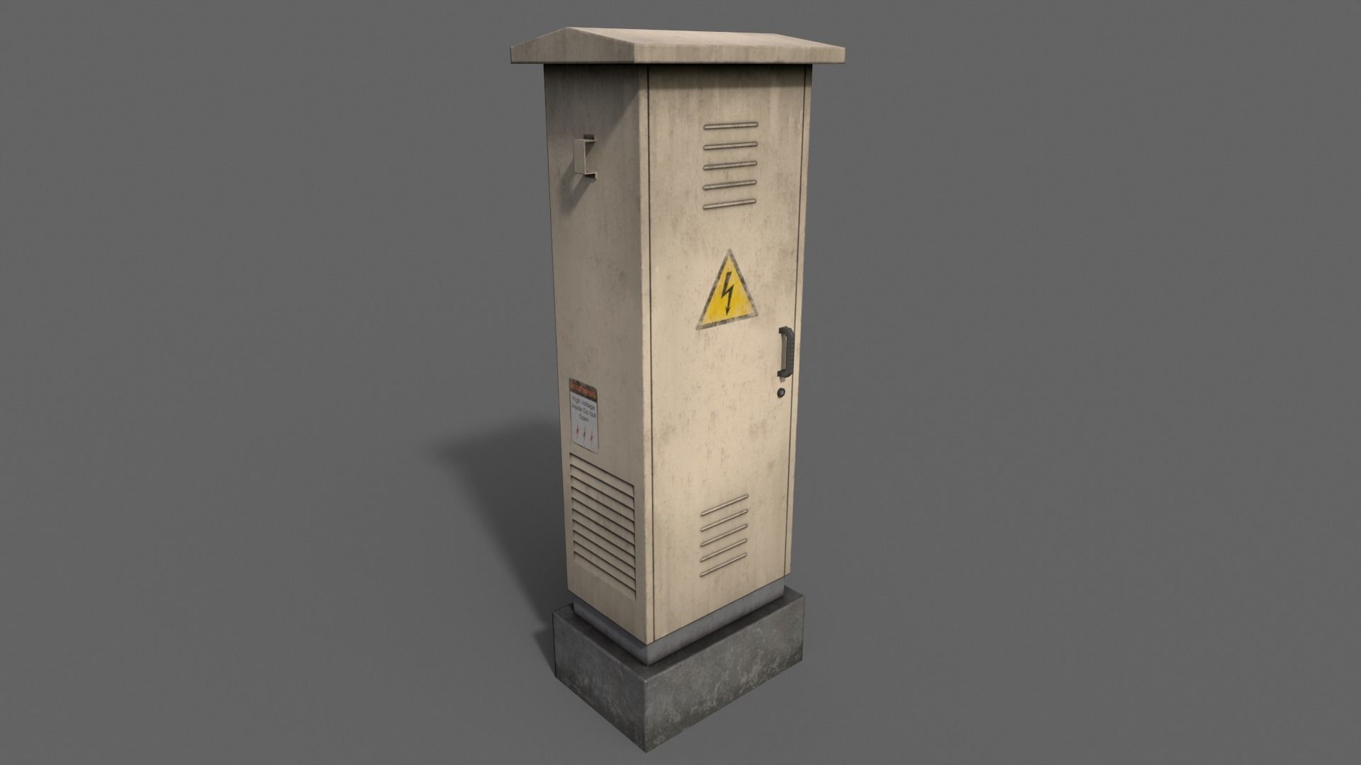 PBR Electric Box BoneWhite V2 Low-poly 3D model_9