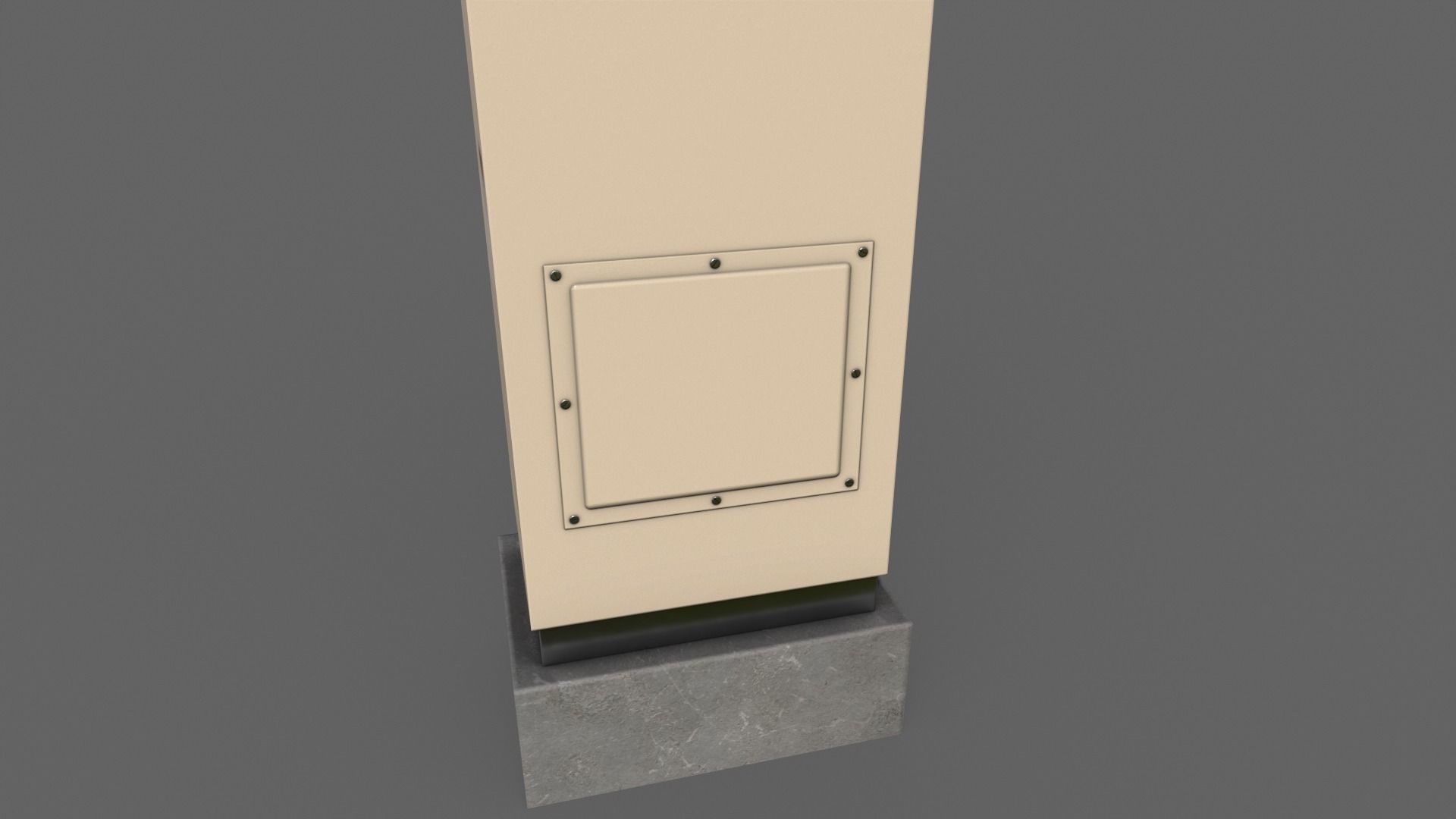 PBR Electric Box BoneWhite V2 Low-poly 3D model_8