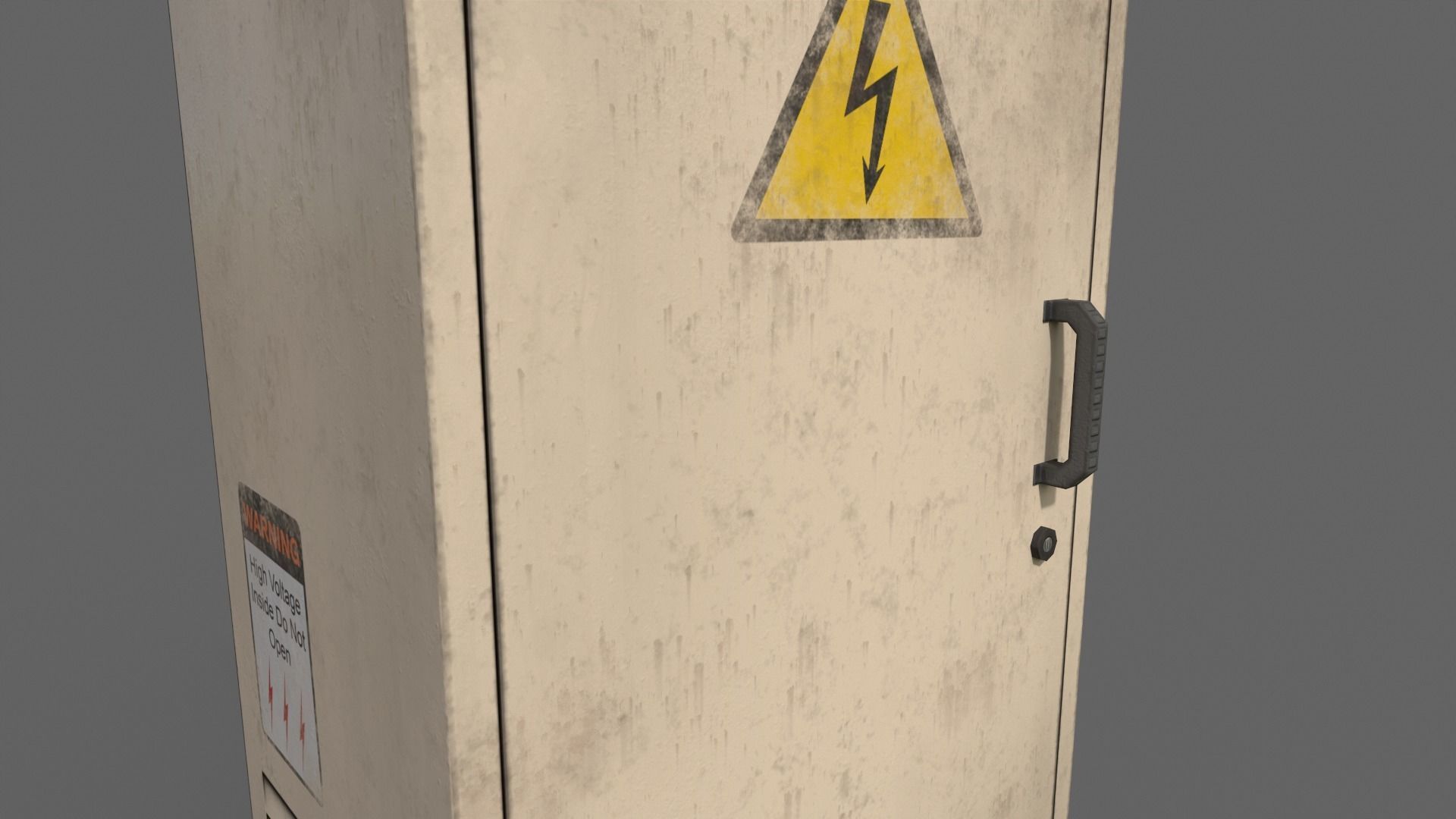 PBR Electric Box BoneWhite V2 Low-poly 3D model_12