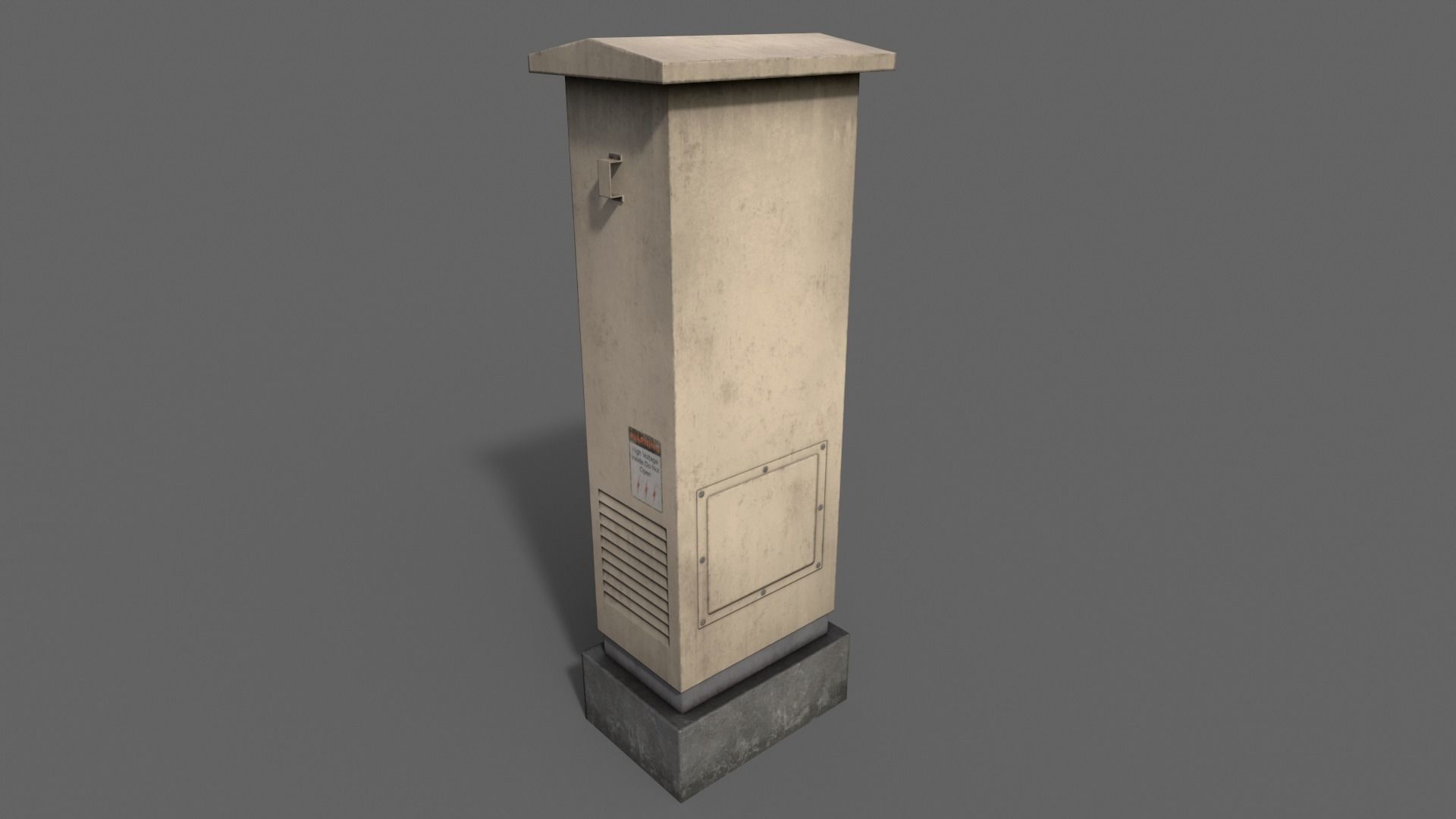 PBR Electric Box BoneWhite V2 Low-poly 3D model_13