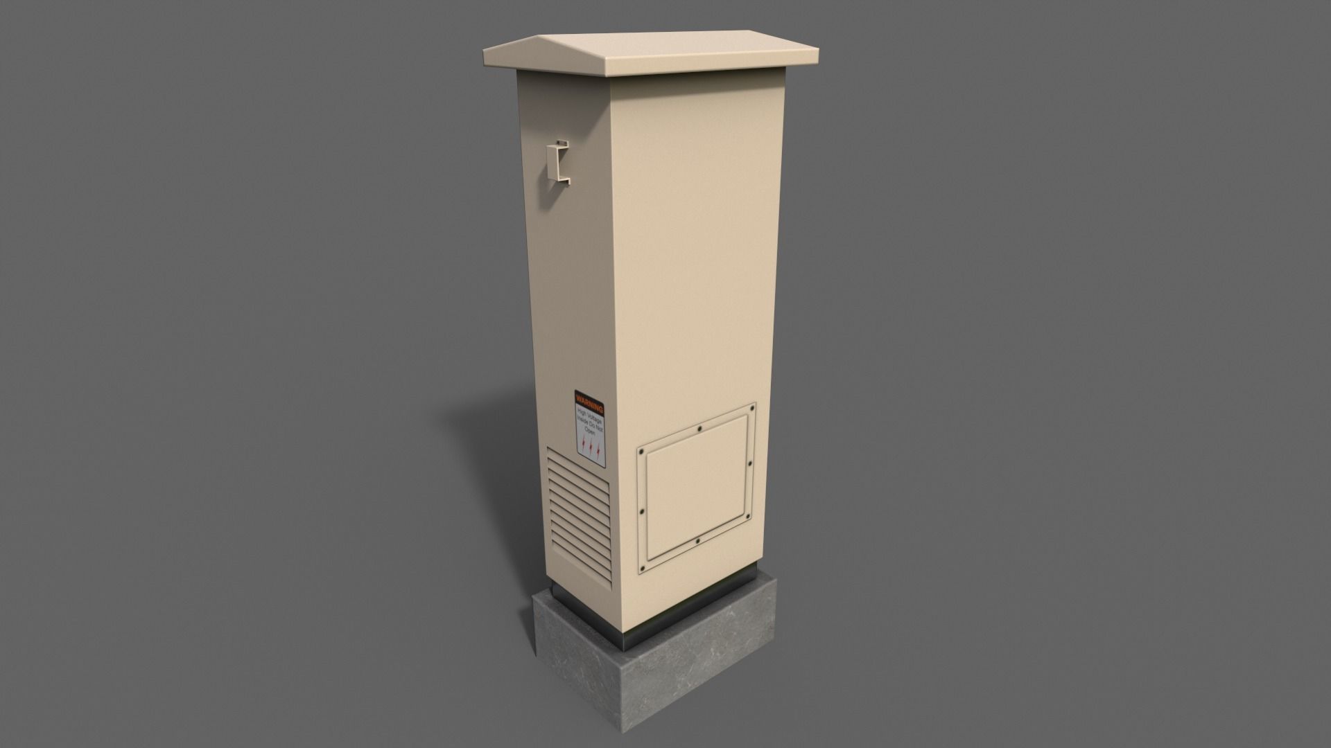 PBR Electric Box BoneWhite V2 Low-poly 3D model_6