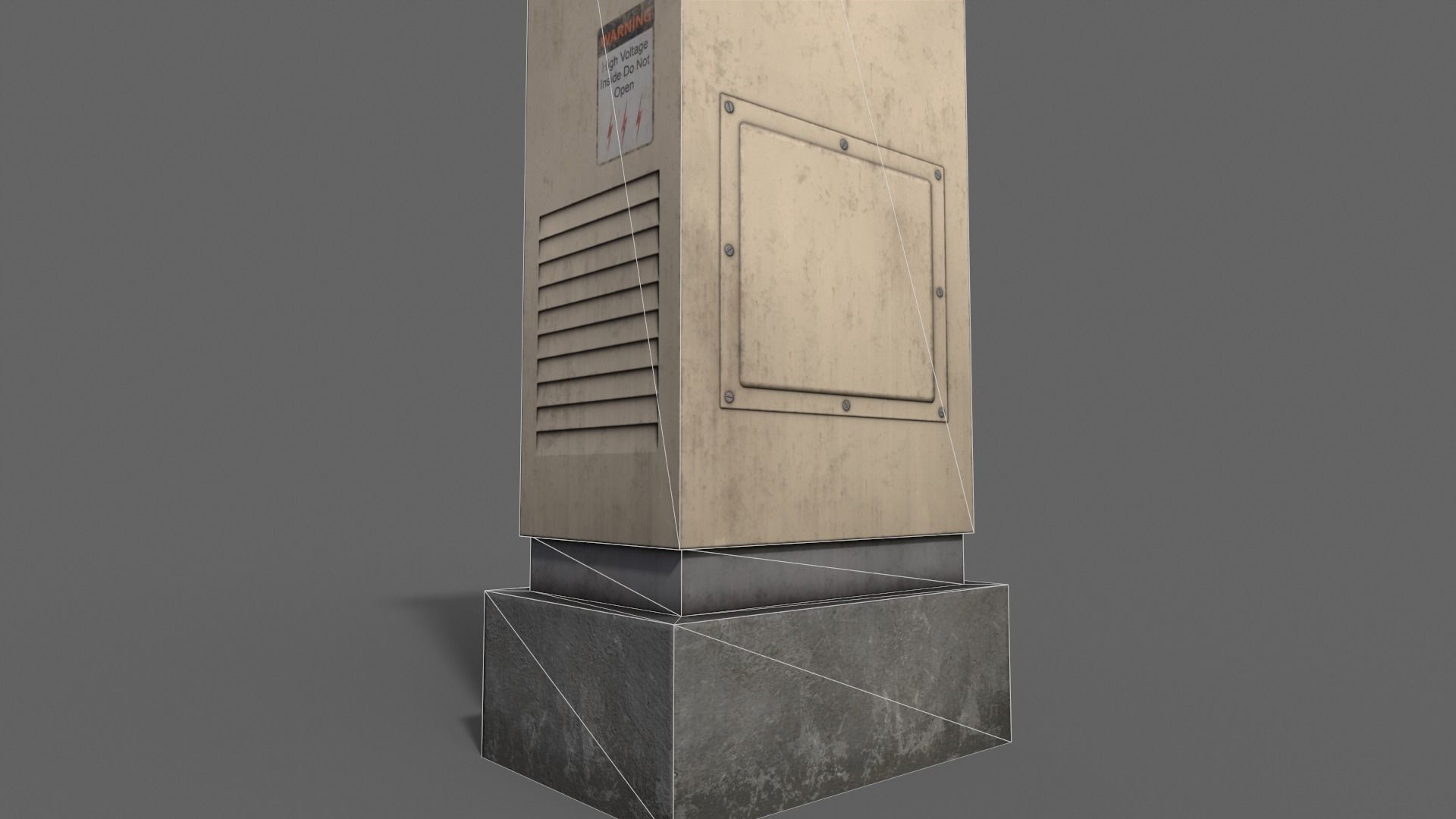 PBR Electric Box BoneWhite V2 Low-poly 3D model_21