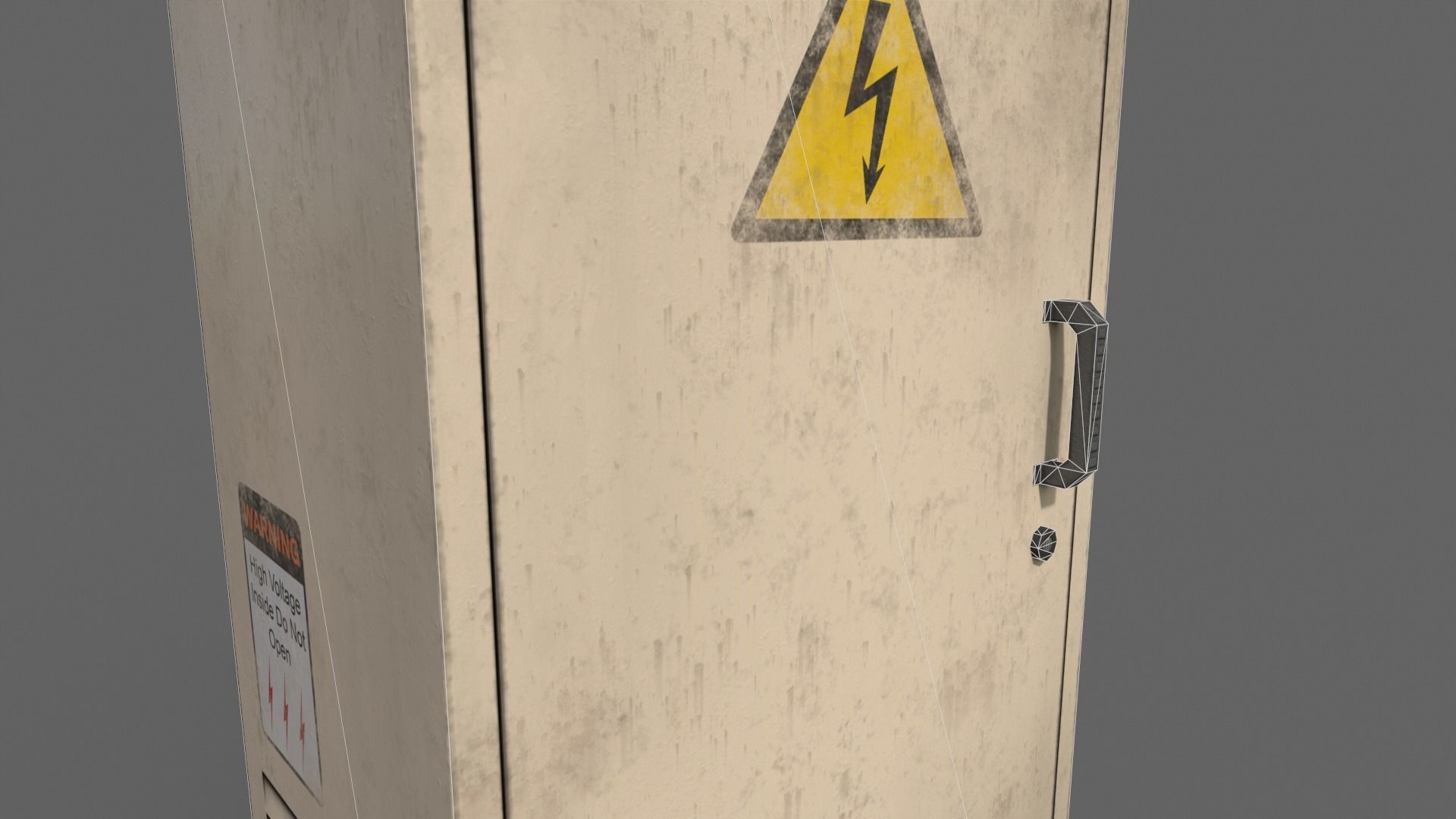 PBR Electric Box BoneWhite V2 Low-poly 3D model_19