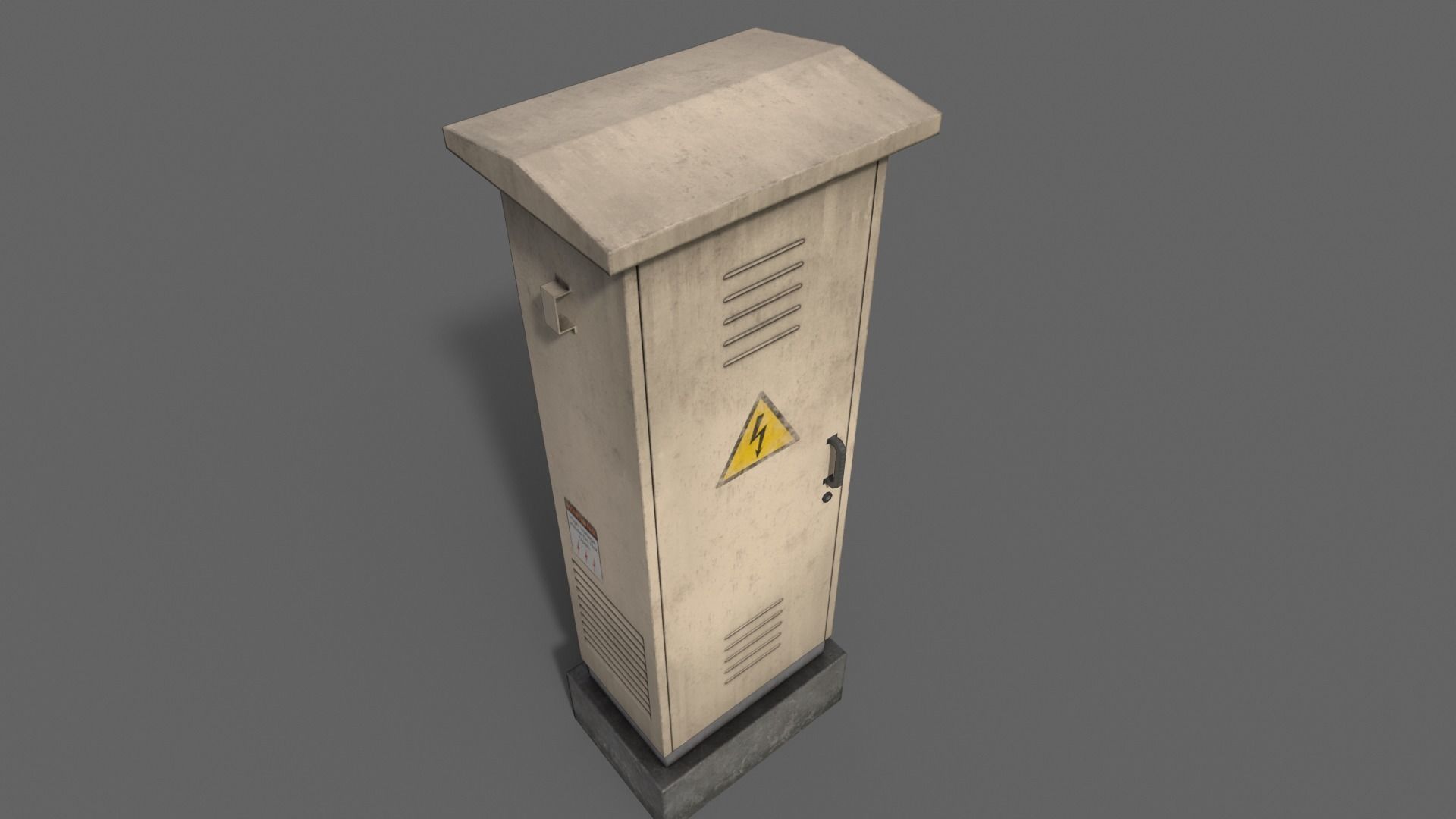 PBR Electric Box BoneWhite V2 Low-poly 3D model_10