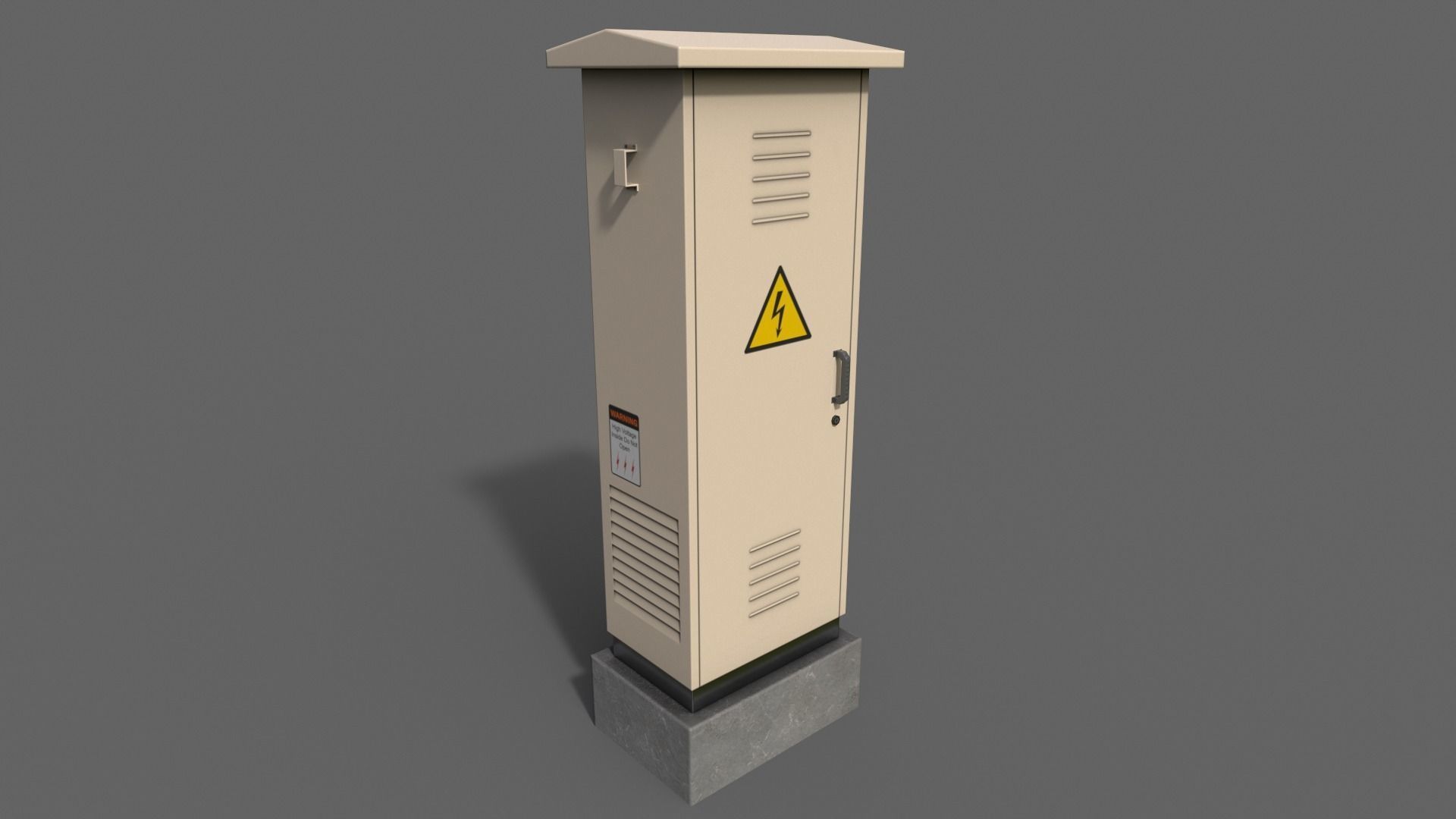 PBR Electric Box BoneWhite V2 Low-poly 3D model_2