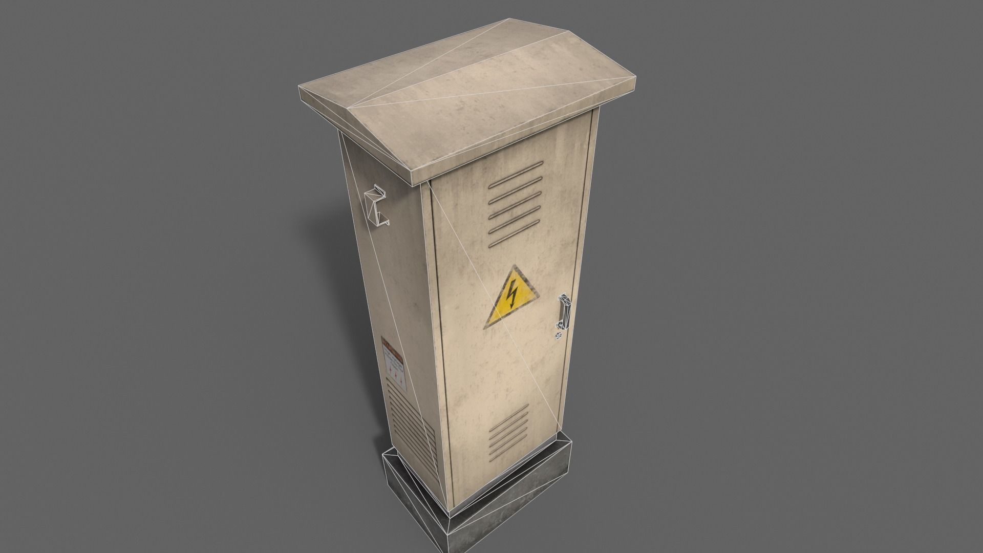 PBR Electric Box BoneWhite V2 Low-poly 3D model_17