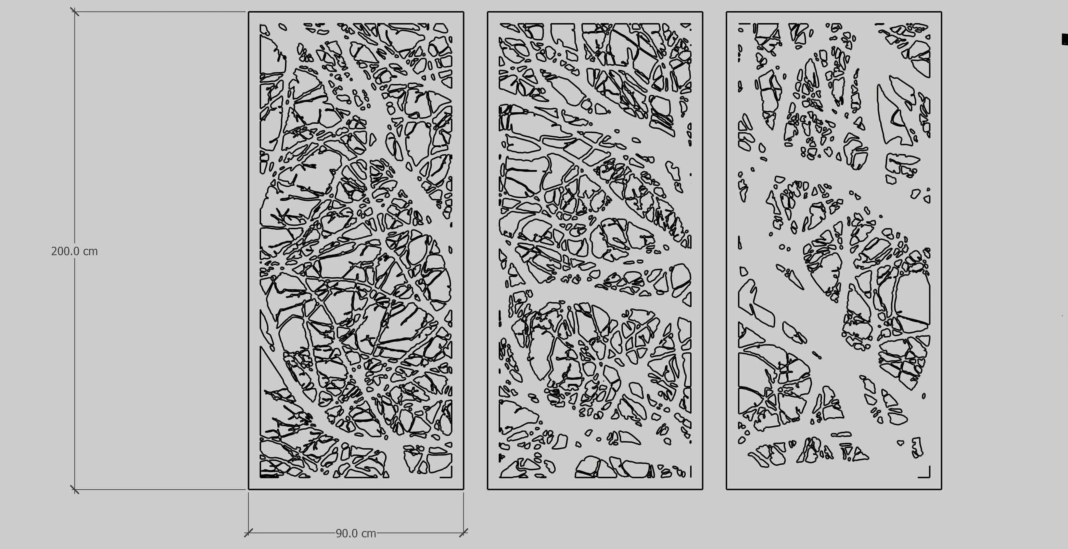 Portable Partition Tree H 200 cm 3D print model_0