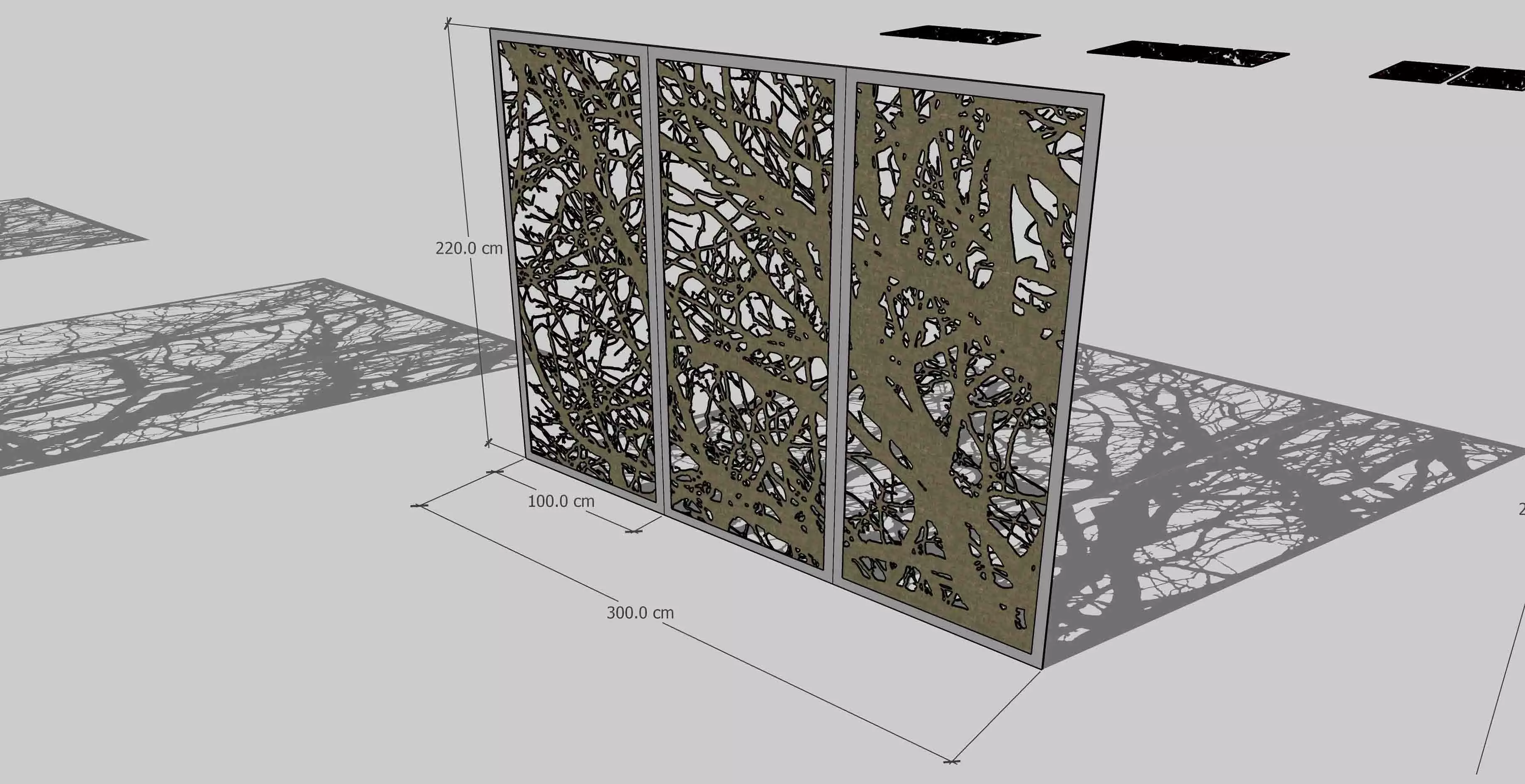 Portable Partition Tree H 220 cm 3D print model
