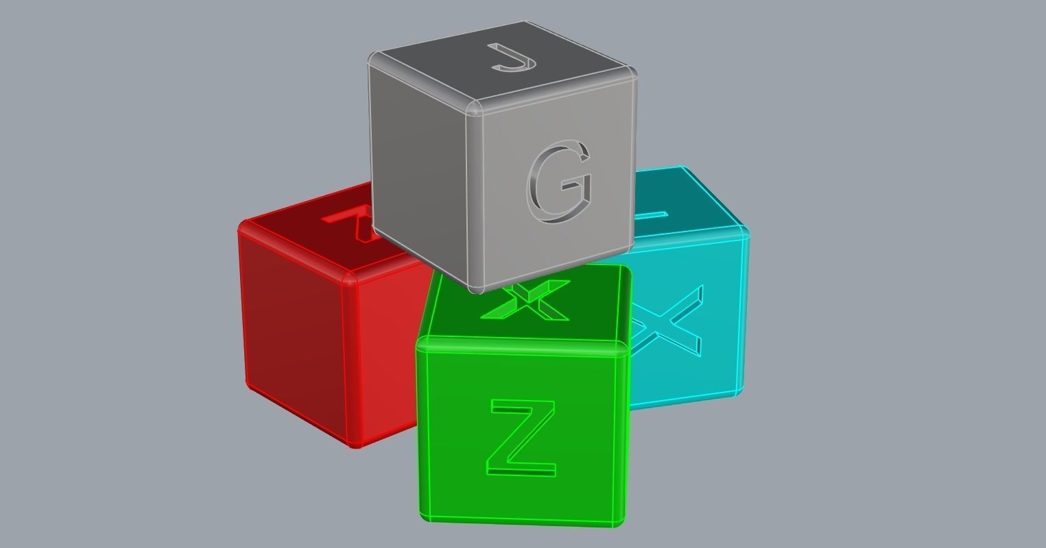 Baby Cubes Free 3D model_3