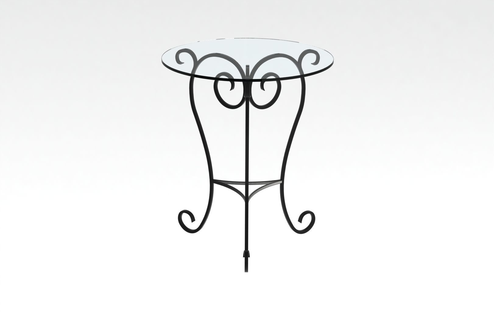 The handmade wrought iron table 3D model_1