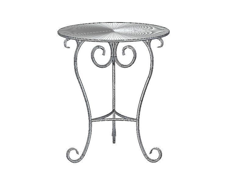 The handmade wrought iron table 3D model_5