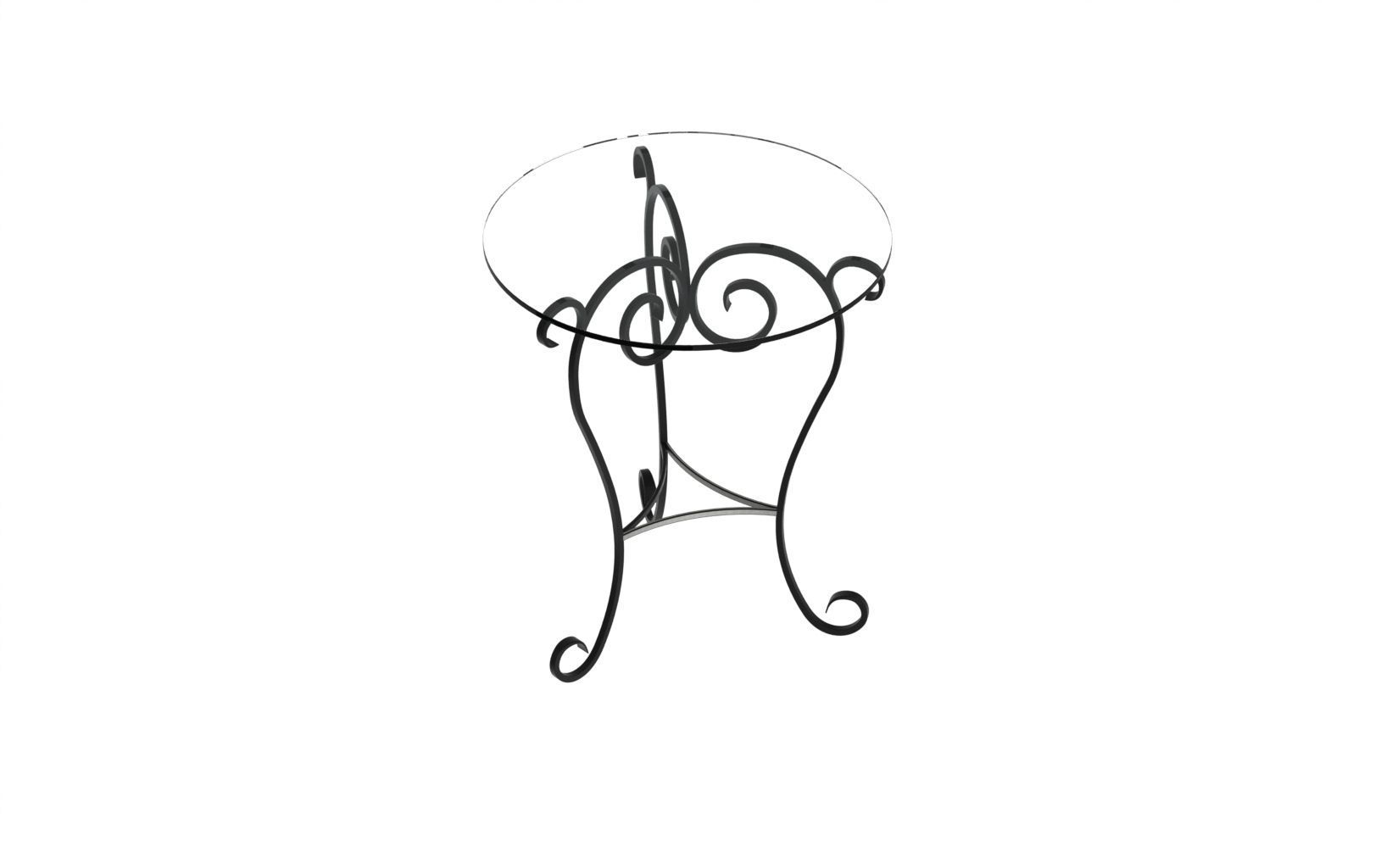 The handmade wrought iron table 3D model_2