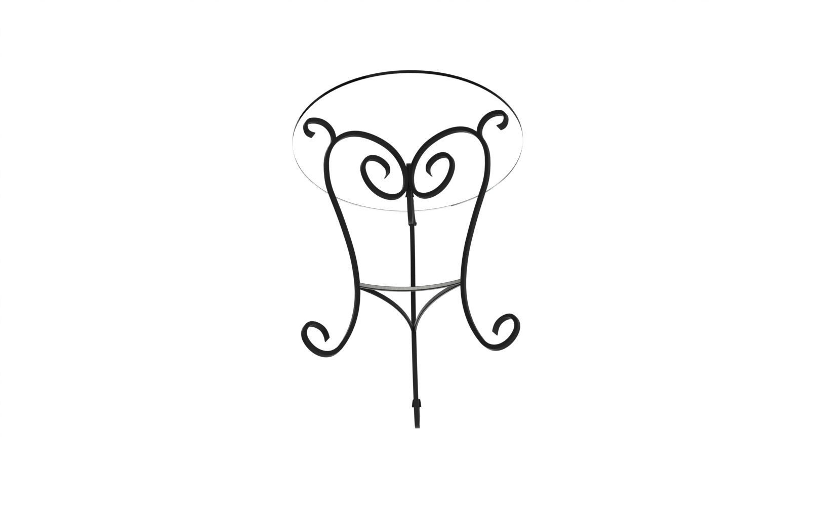 The handmade wrought iron table 3D model_4