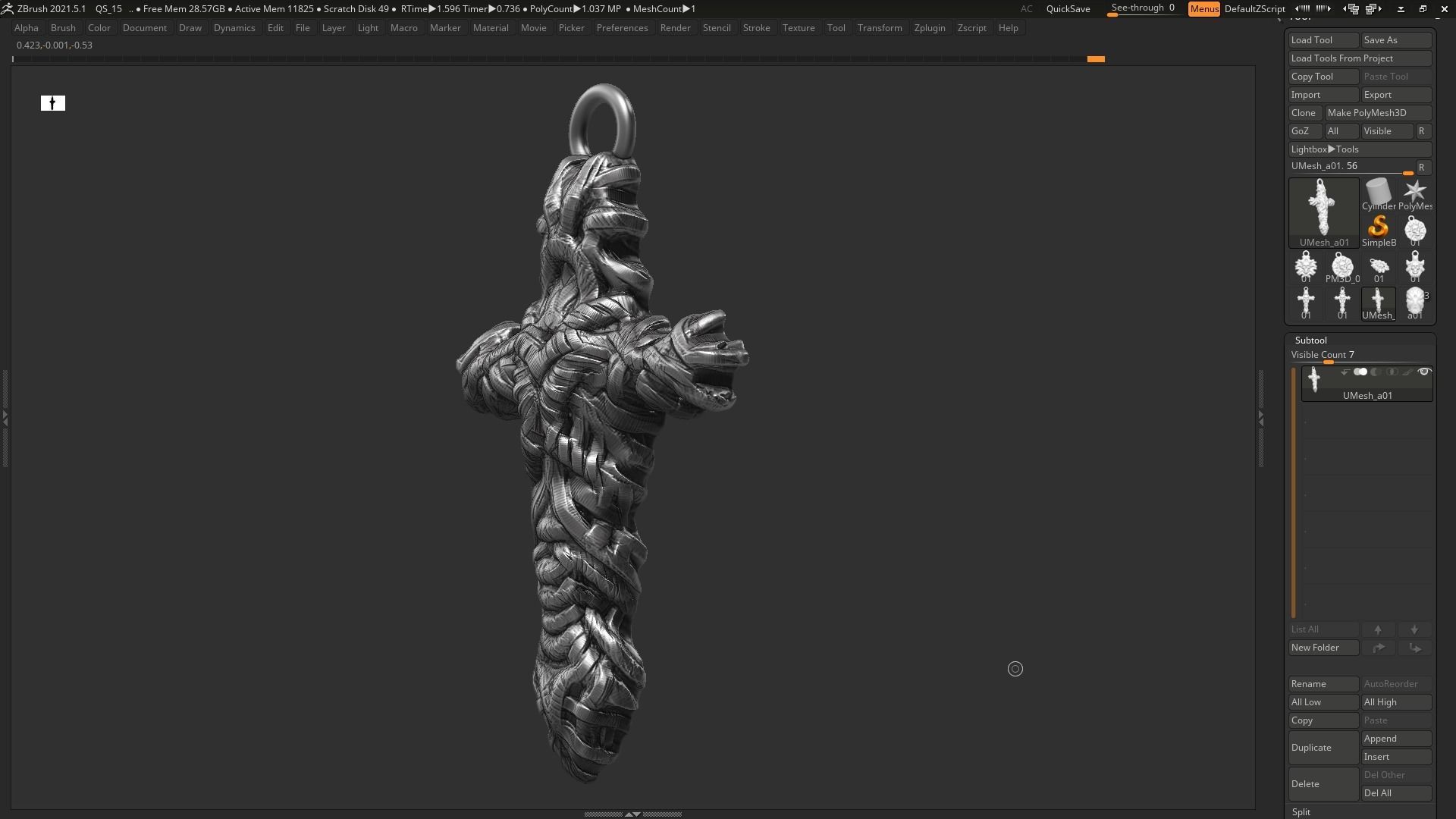 Cross Pendant 3d print model 02 3D print model_6