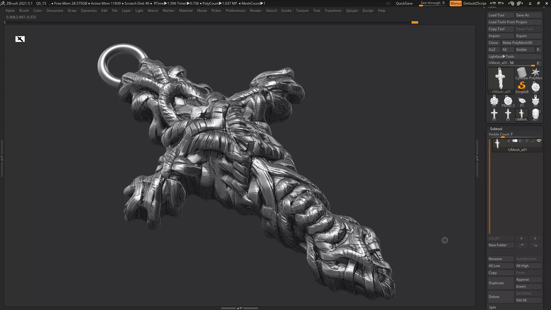 Cross Pendant 3d print model 02 3D print model_0