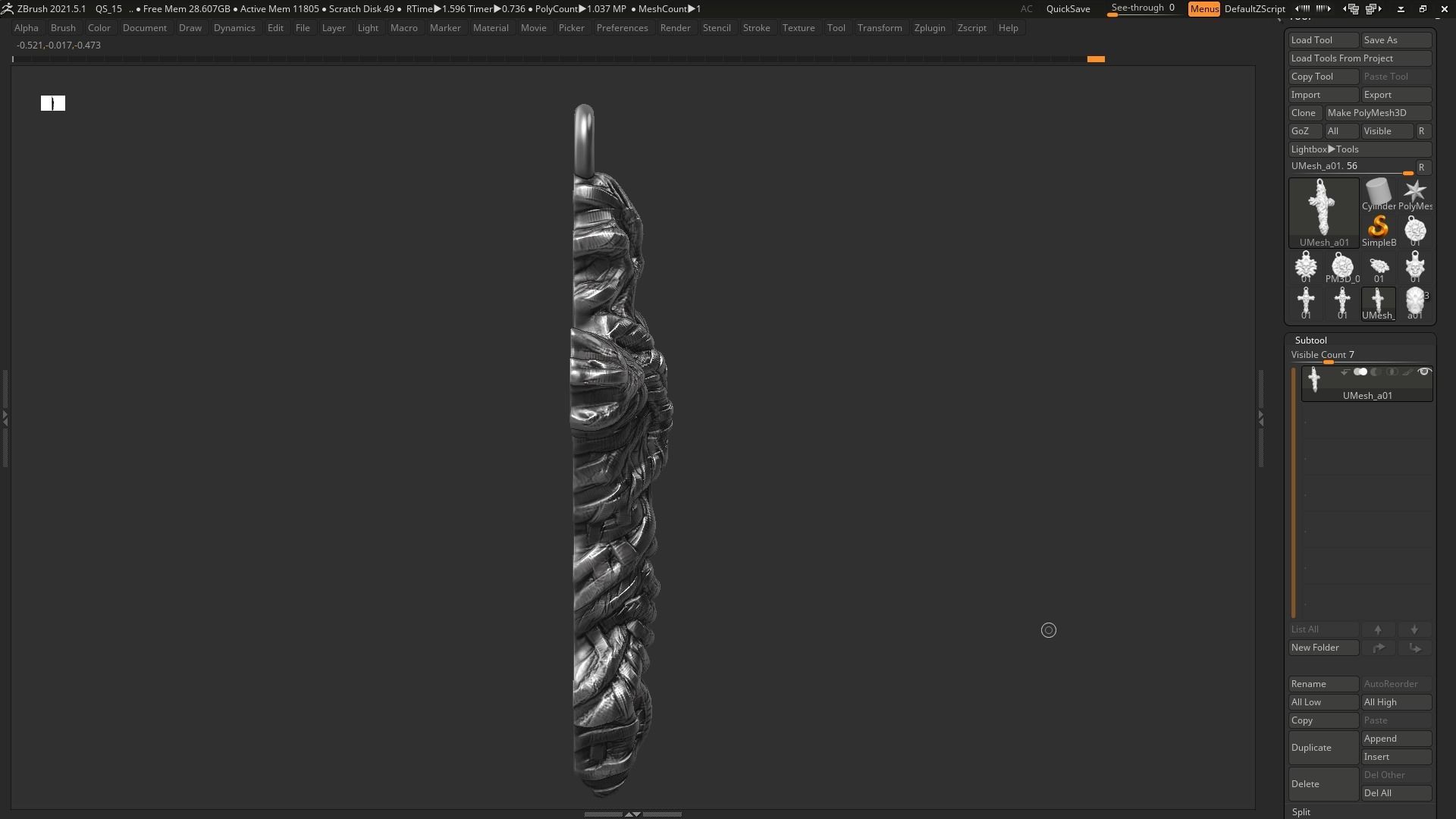 Cross Pendant 3d print model 02 3D print model_5