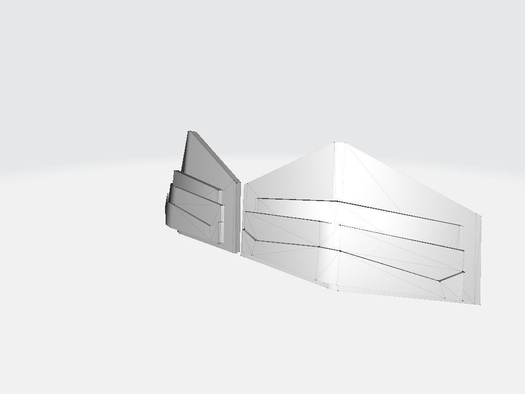 Military Band Rear Layer Low-poly 3D model_13