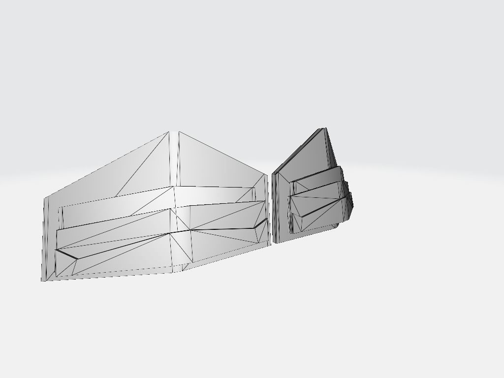 Military Band Rear Layer Low-poly 3D model_9