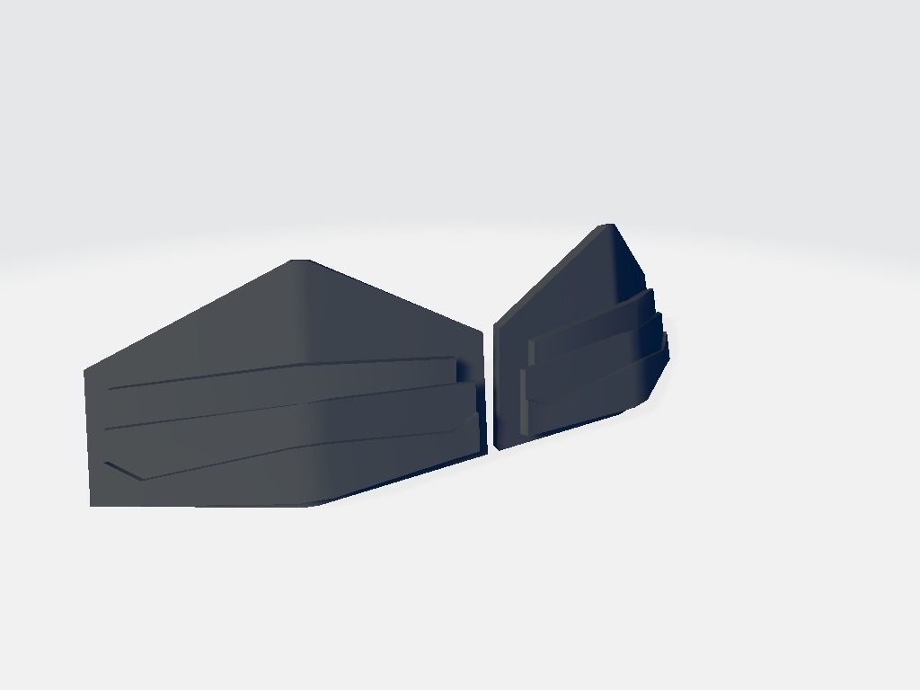 Military Band Rear Layer Low-poly 3D model_3