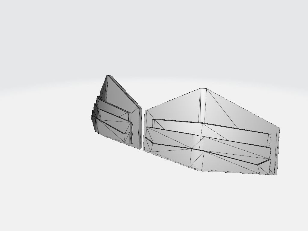Military Band Rear Layer Low-poly 3D model_10