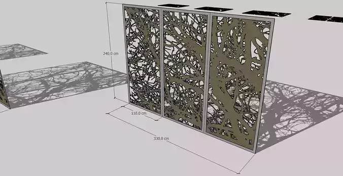 Portable Partition Tree H 240 cm