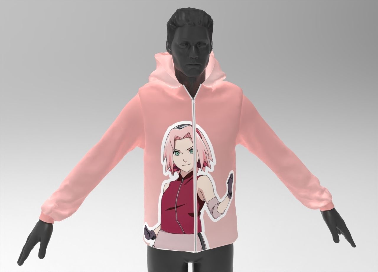 3D hoodie - 2 Models 3D model_5