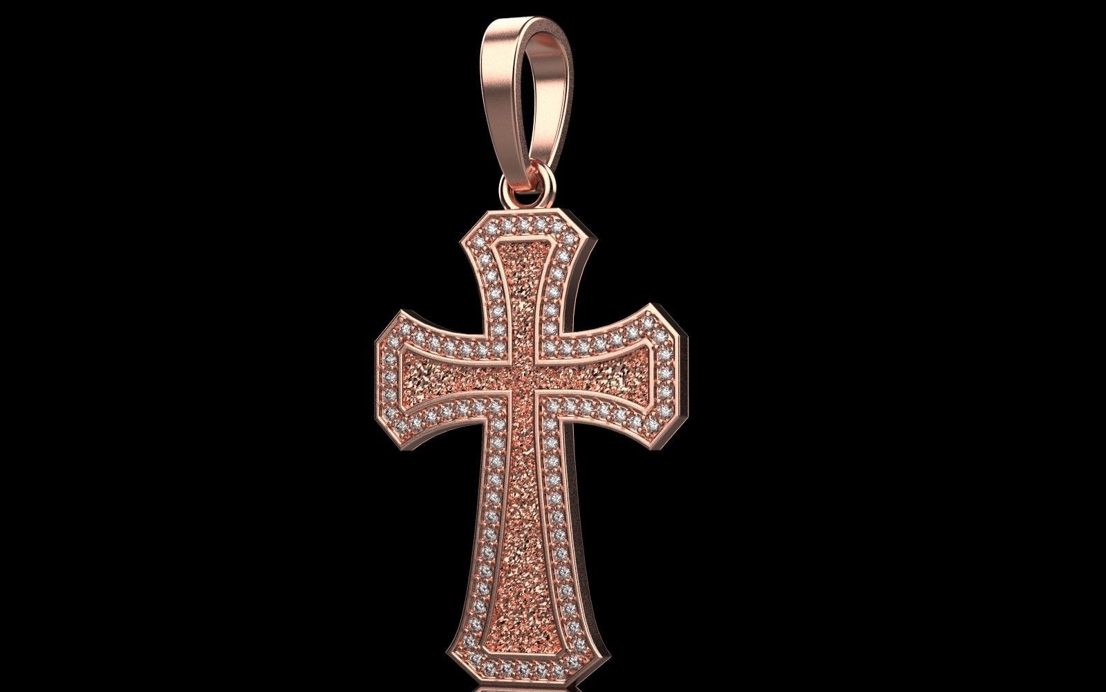 Cross with gems3 3D print model_21
