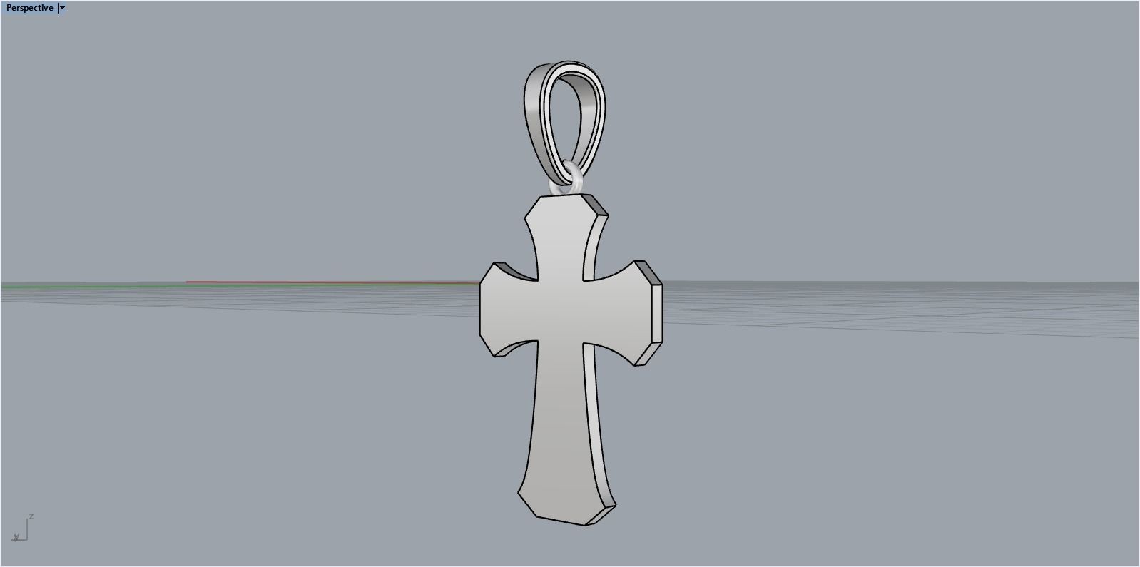 Cross with gems3 3D print model_8